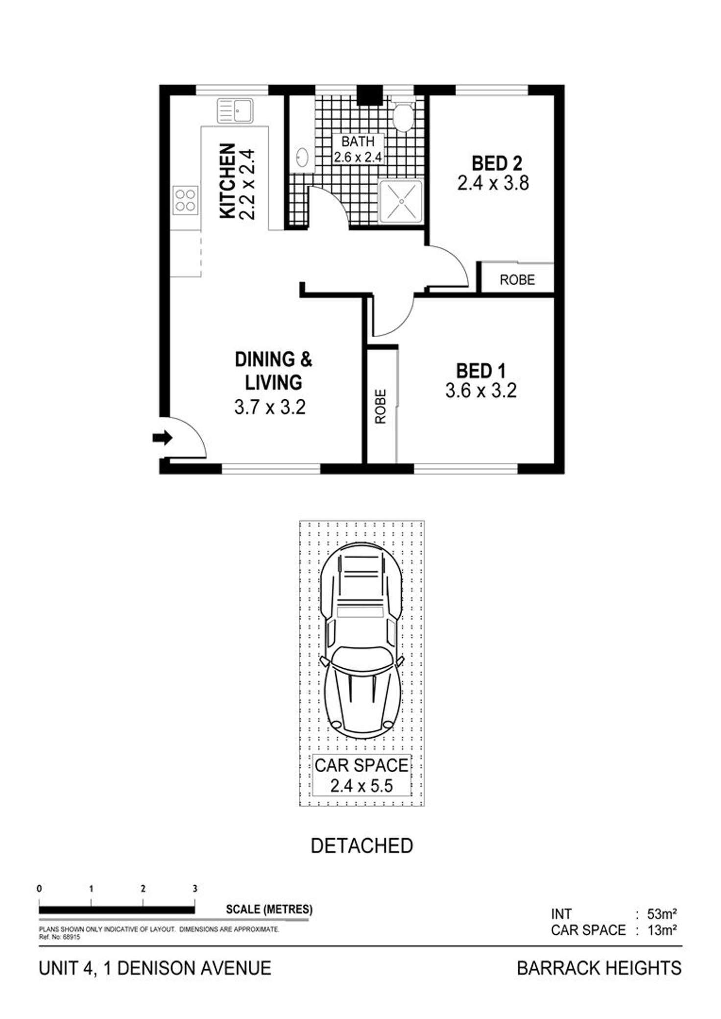 Floorplan of Homely unit listing, 4/1 Denison Avenue, Barrack Heights NSW 2528