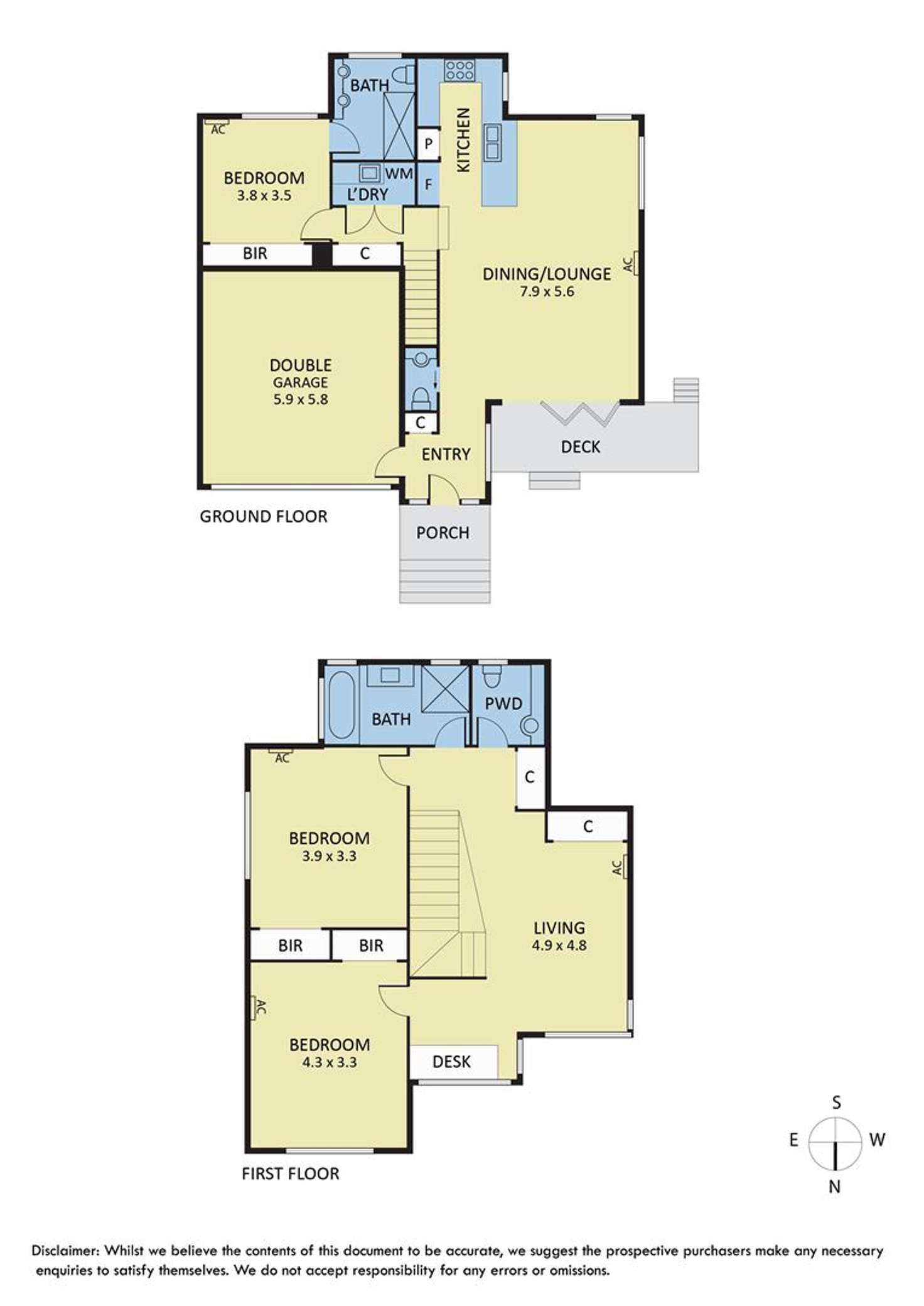 Floorplan of Homely townhouse listing, 7 Woorrwarren Lane, Blackburn VIC 3130