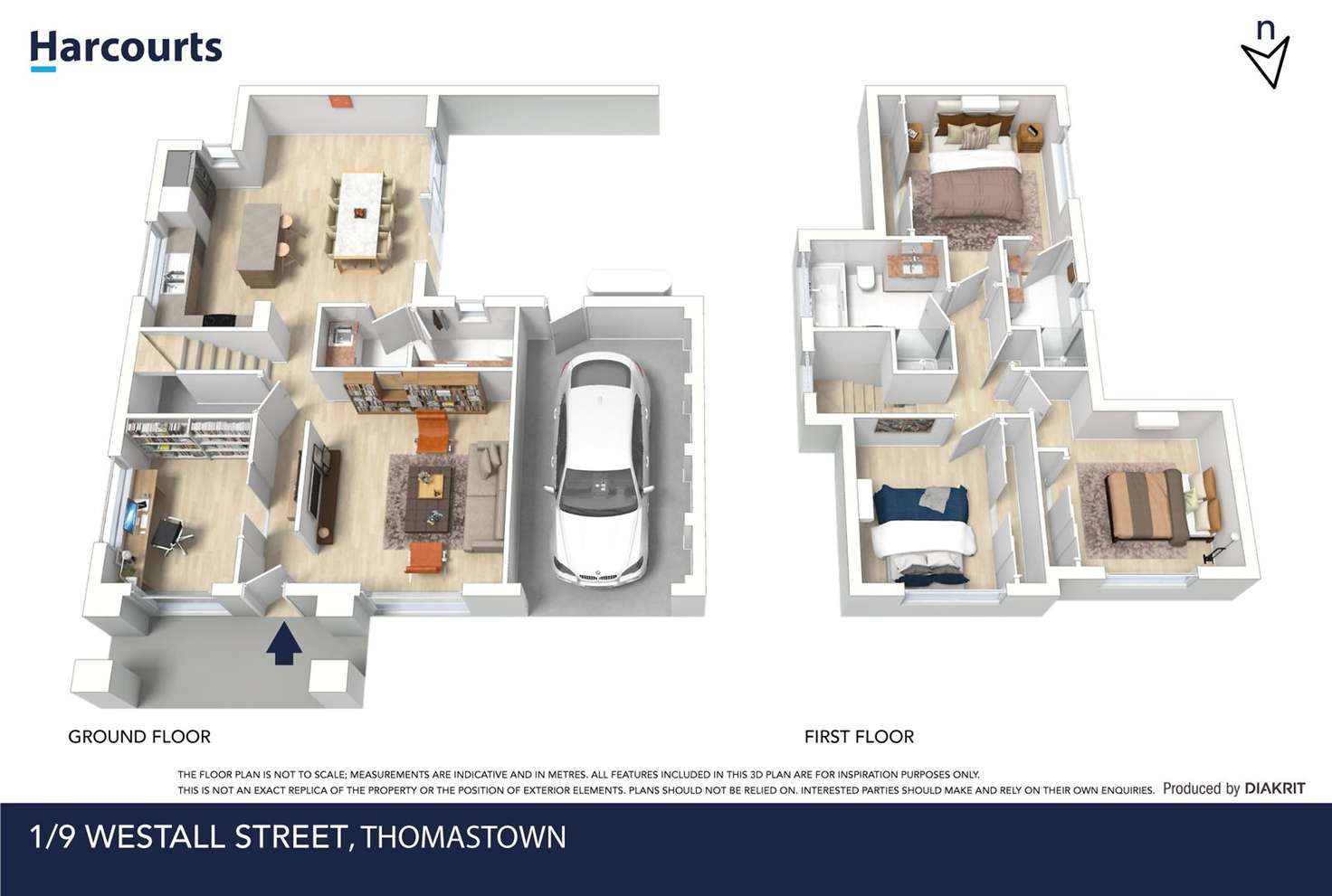 Floorplan of Homely townhouse listing, 1/9 Westall Street, Thomastown VIC 3074