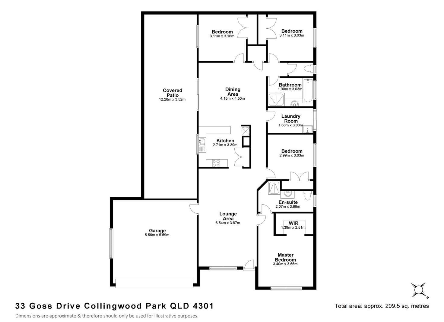 Floorplan of Homely house listing, 33 Goss Drive, Collingwood Park QLD 4301