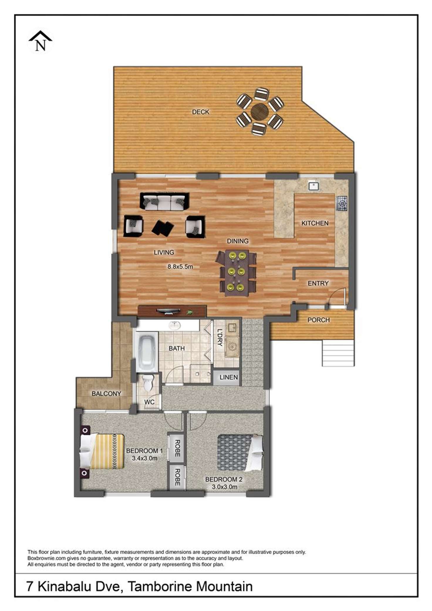 Floorplan of Homely house listing, 7 Kinabalu Drive, Tamborine Mountain QLD 4272