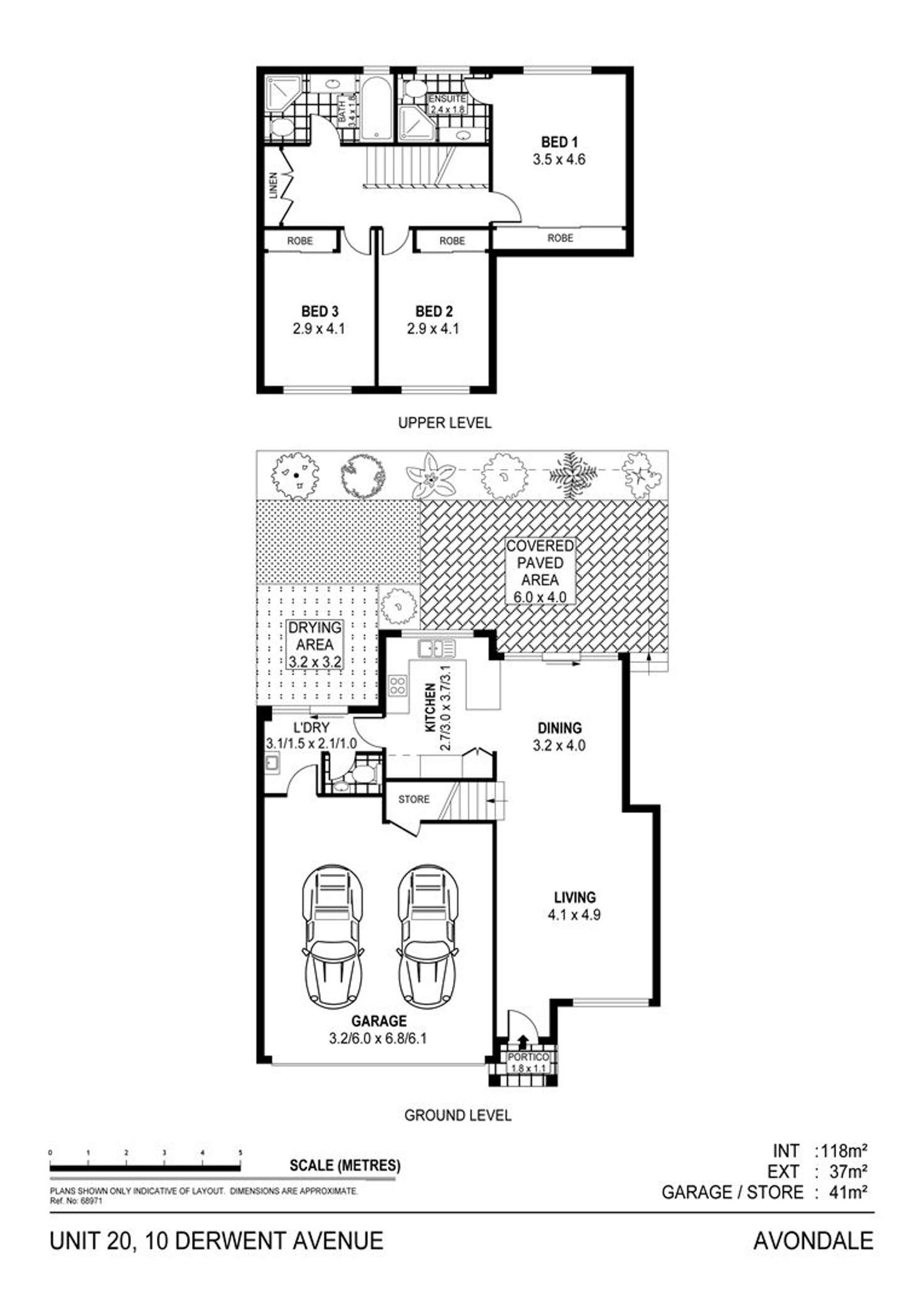 Floorplan of Homely townhouse listing, 20/10 Derwent Avenue, Avondale NSW 2530