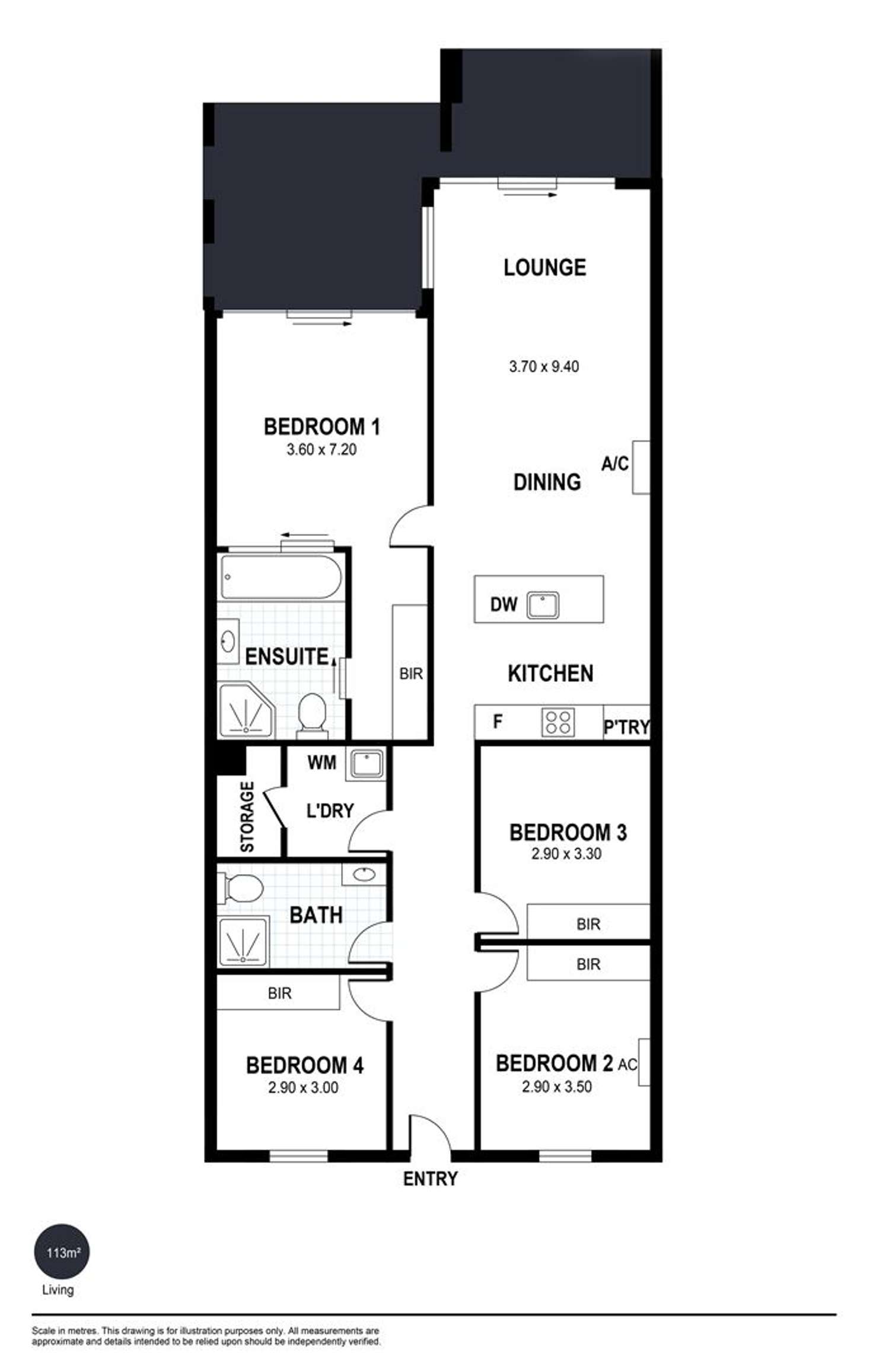 Floorplan of Homely apartment listing, 302/162 Hindmarsh Road, Victor Harbor SA 5211