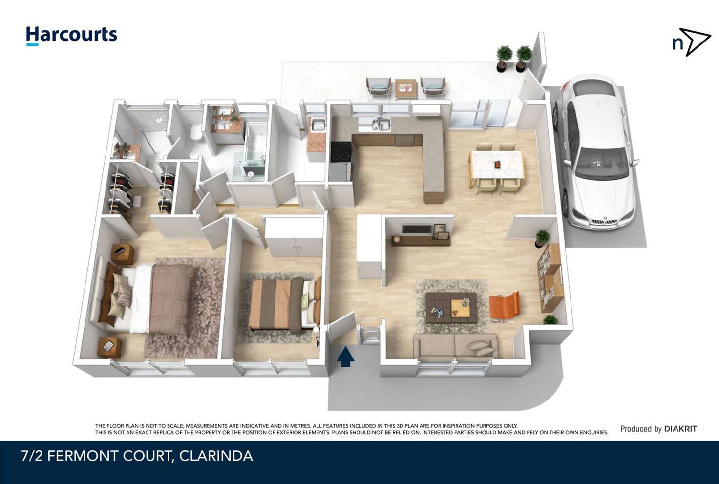Floorplan of Homely unit listing, 7/2 Fermont Court, Clarinda VIC 3169