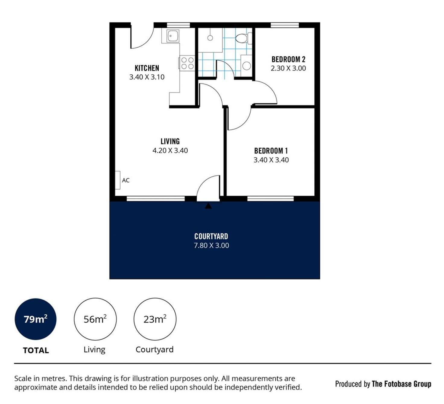 Floorplan of Homely unit listing, 3/14 Kyle Street, Glenside SA 5065