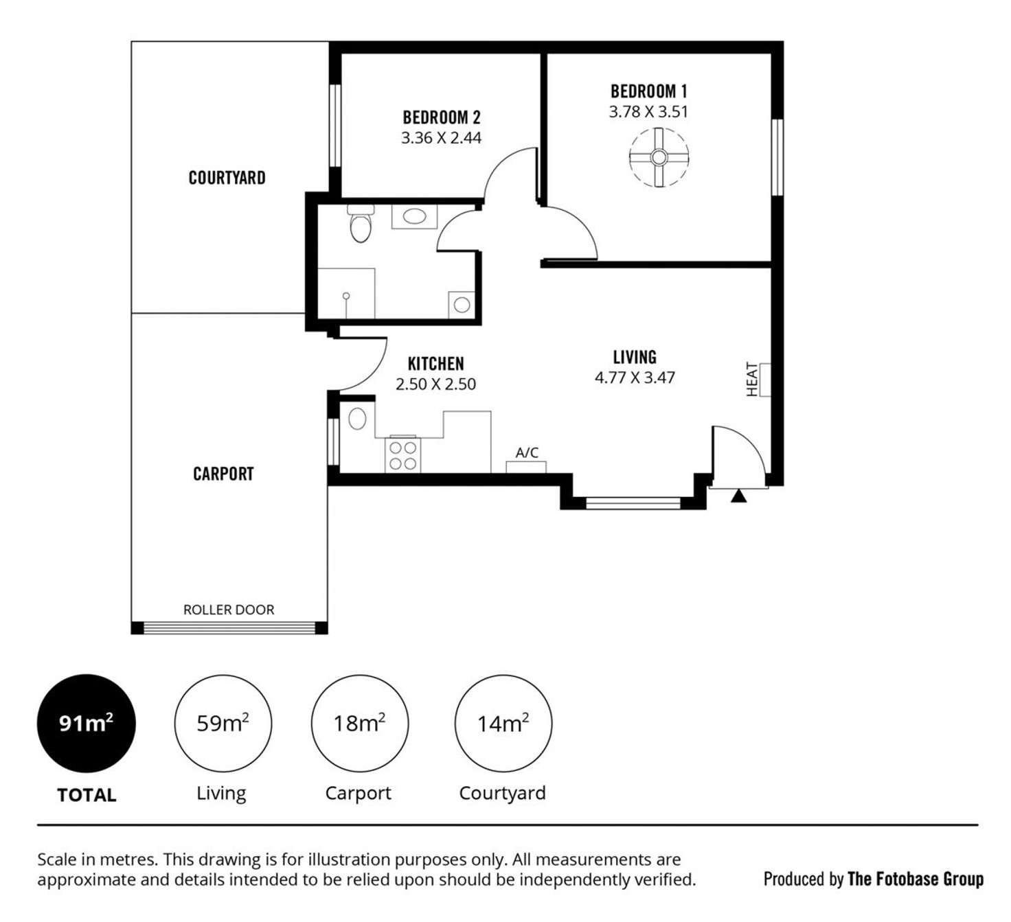 Floorplan of Homely unit listing, 1/52 Harvey Street East, Woodville Park SA 5011