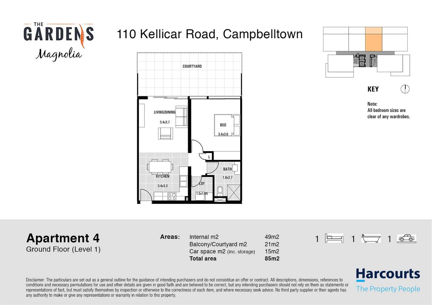 Floorplan of Homely apartment listing, 4/110 Kellicar Road, Campbelltown NSW 2560