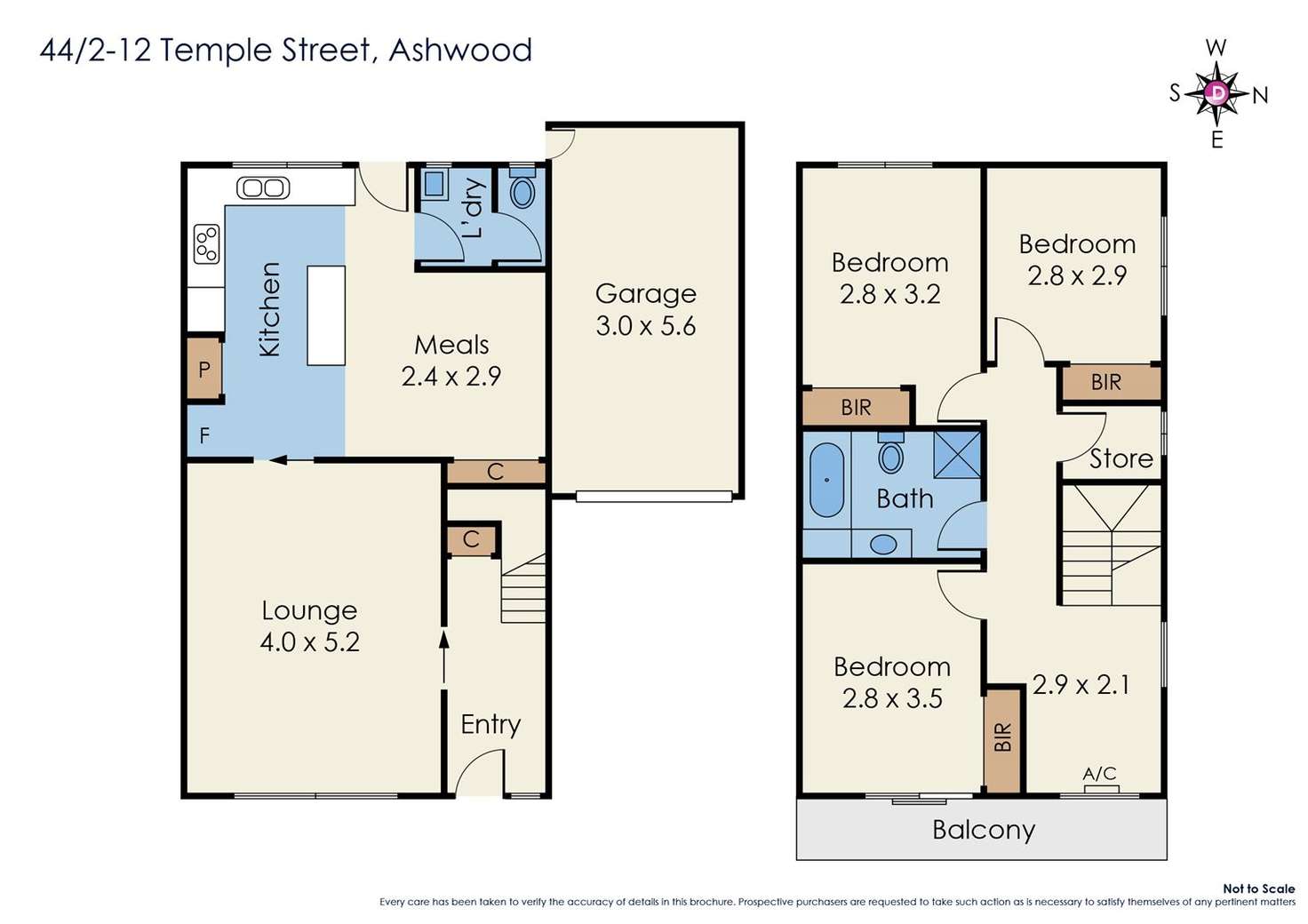 Floorplan of Homely apartment listing, 44/2-12 Temple Street, Ashwood VIC 3147