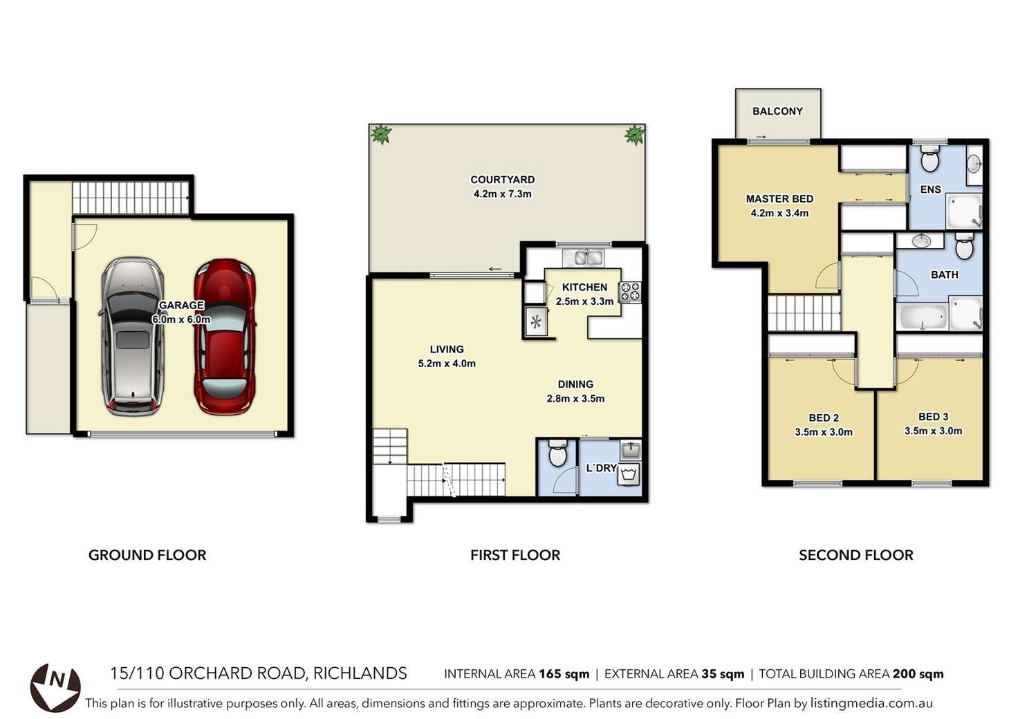Floorplan of Homely townhouse listing, 15/110 Orchard Road, Richlands QLD 4077