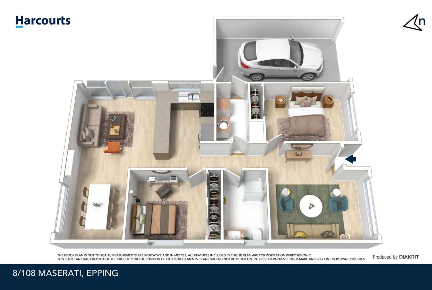 Floorplan of Homely unit listing, 8/108 Maserati Drive, Epping VIC 3076