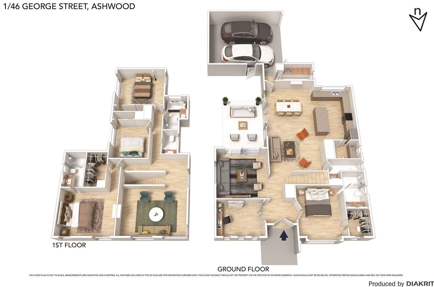 Floorplan of Homely townhouse listing, 1/46 George Street, Ashwood VIC 3147