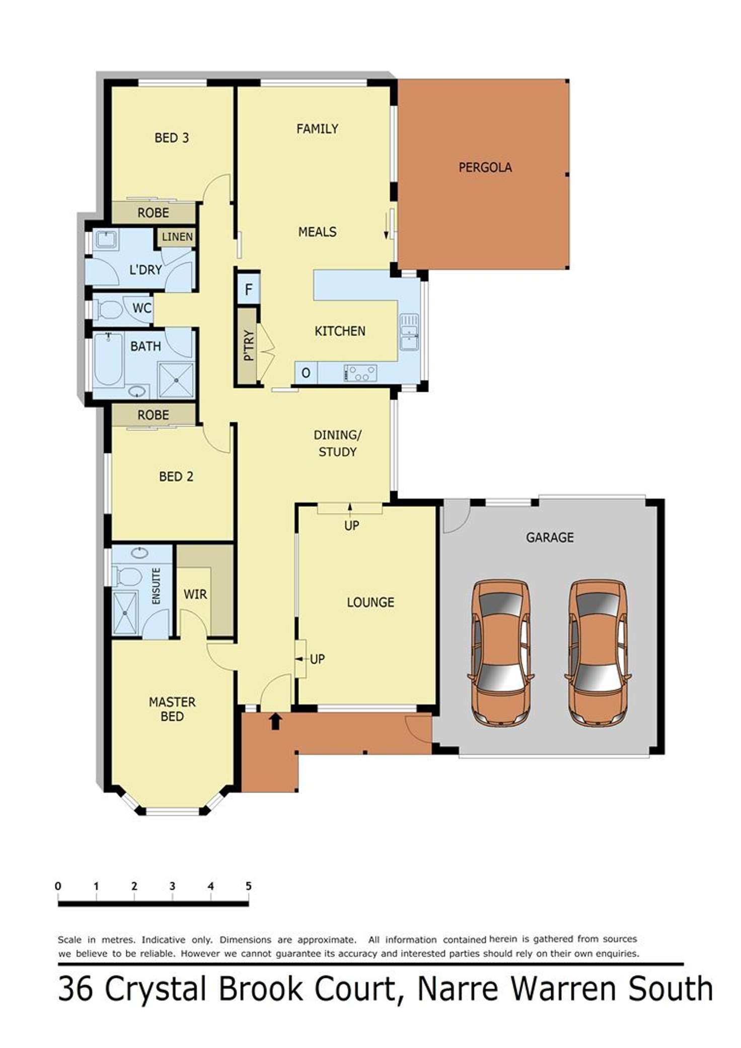 Floorplan of Homely house listing, 36 Crystal Brook Court, Narre Warren South VIC 3805