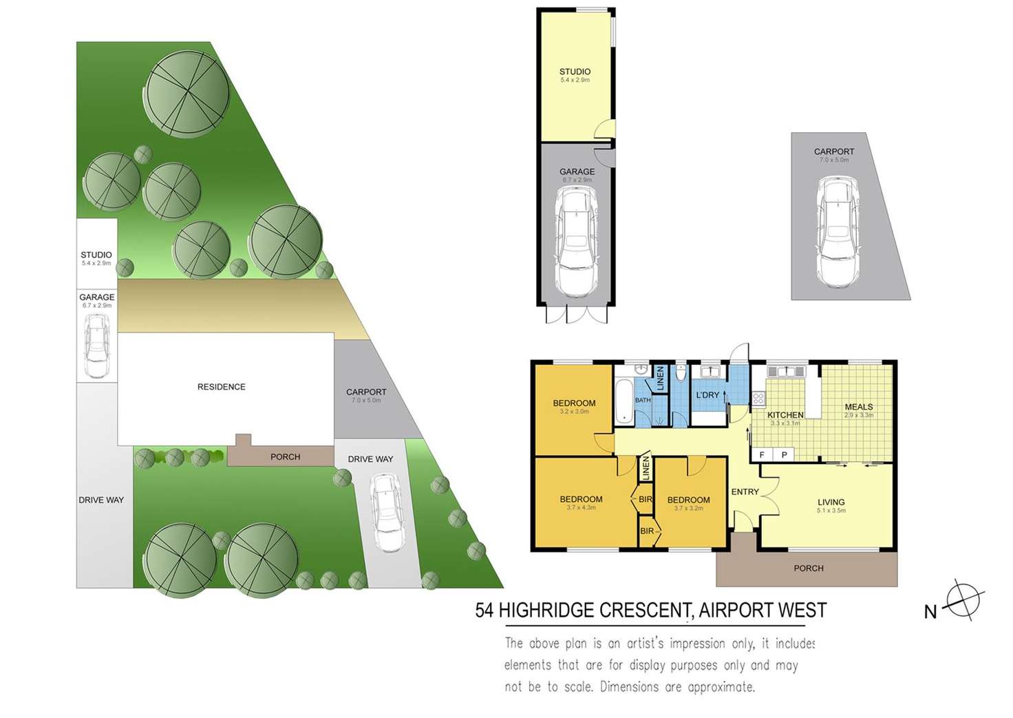 Floorplan of Homely house listing, 54 Highridge Crescent, Airport West VIC 3042
