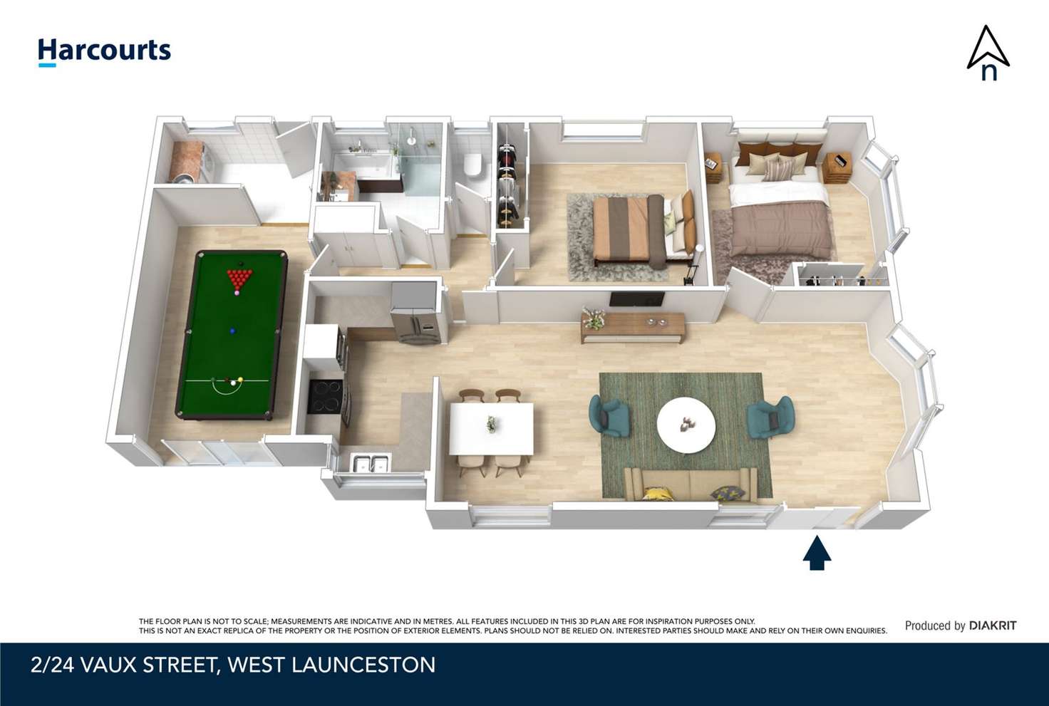 Floorplan of Homely unit listing, 2/24 Vaux Street, West Launceston TAS 7250