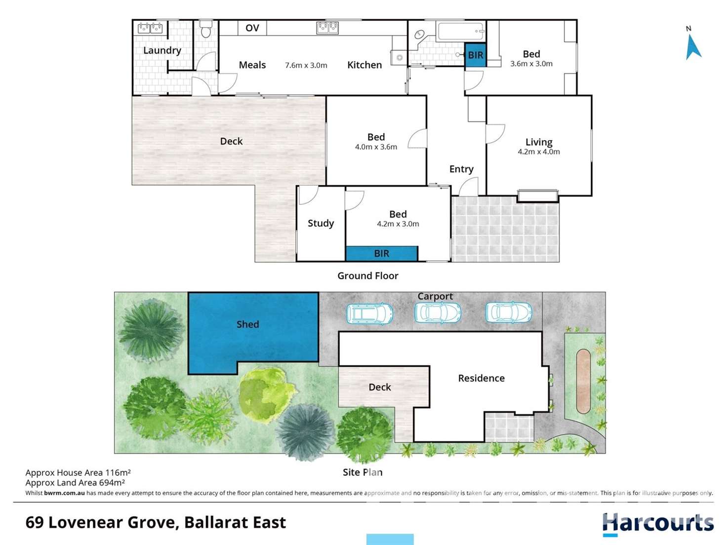 Floorplan of Homely house listing, 69 Lovenear Grove, Ballarat East VIC 3350