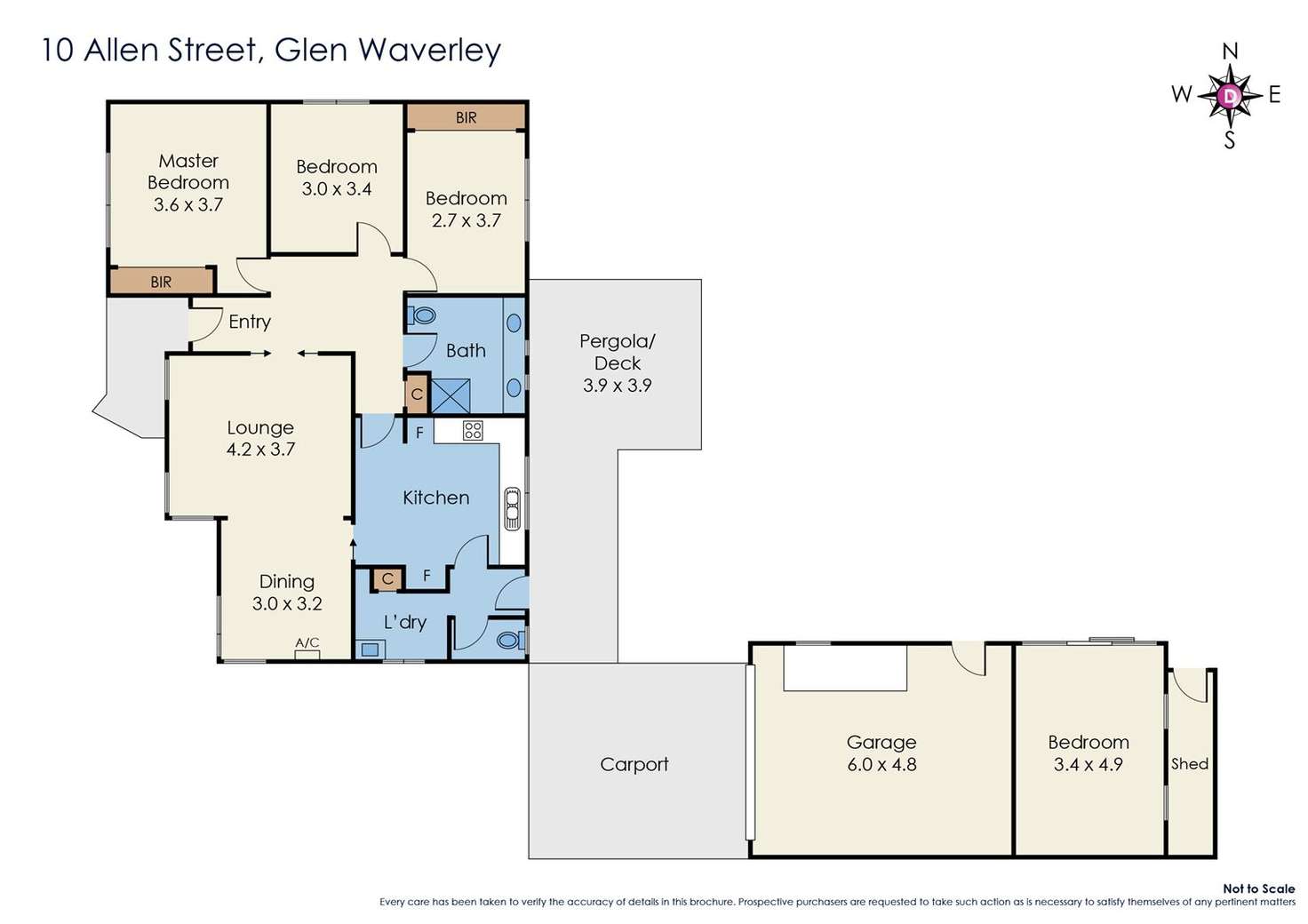 Floorplan of Homely house listing, 10 Allen Street, Glen Waverley VIC 3150
