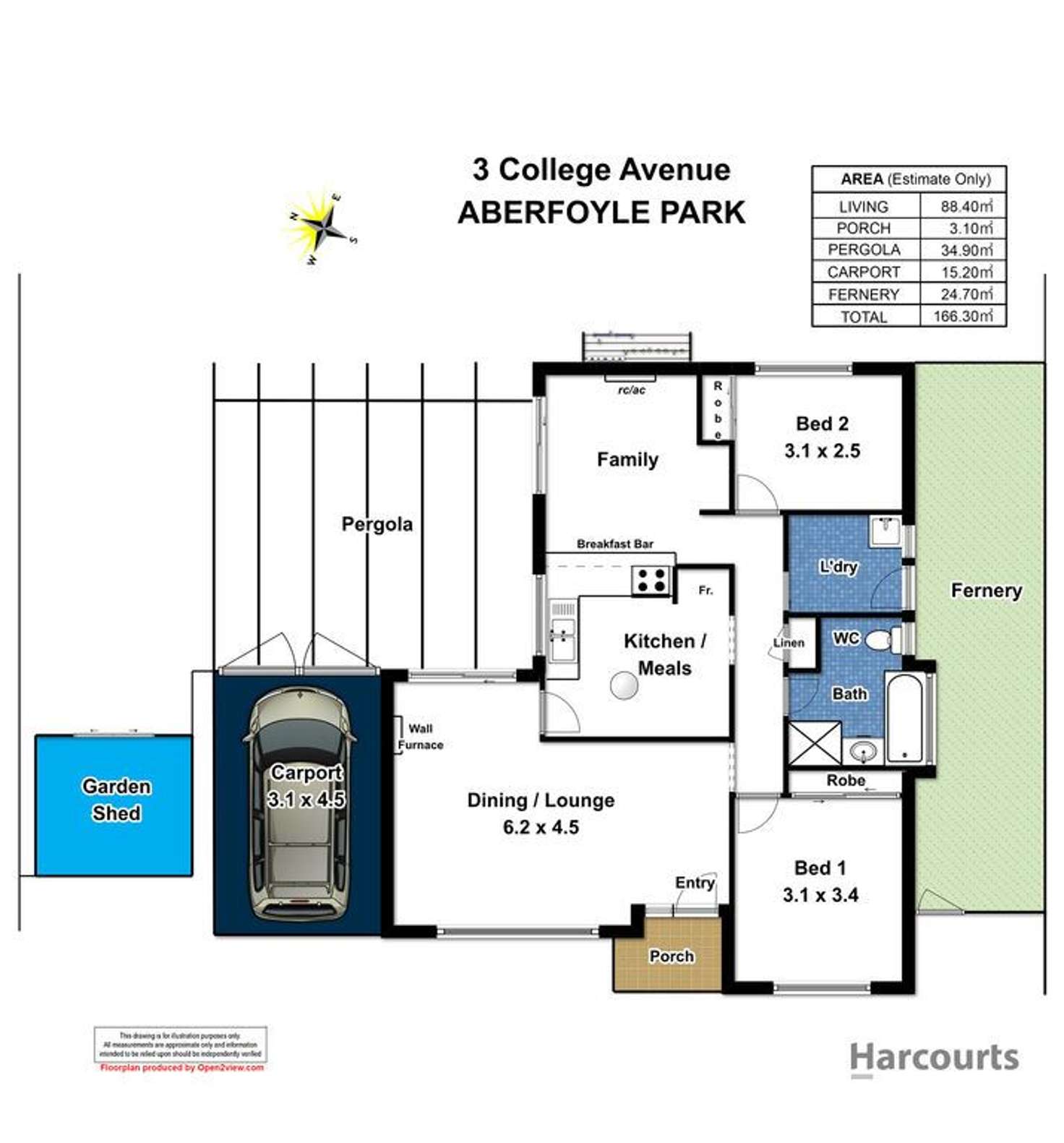 Floorplan of Homely house listing, 3 College Avenue, Aberfoyle Park SA 5159