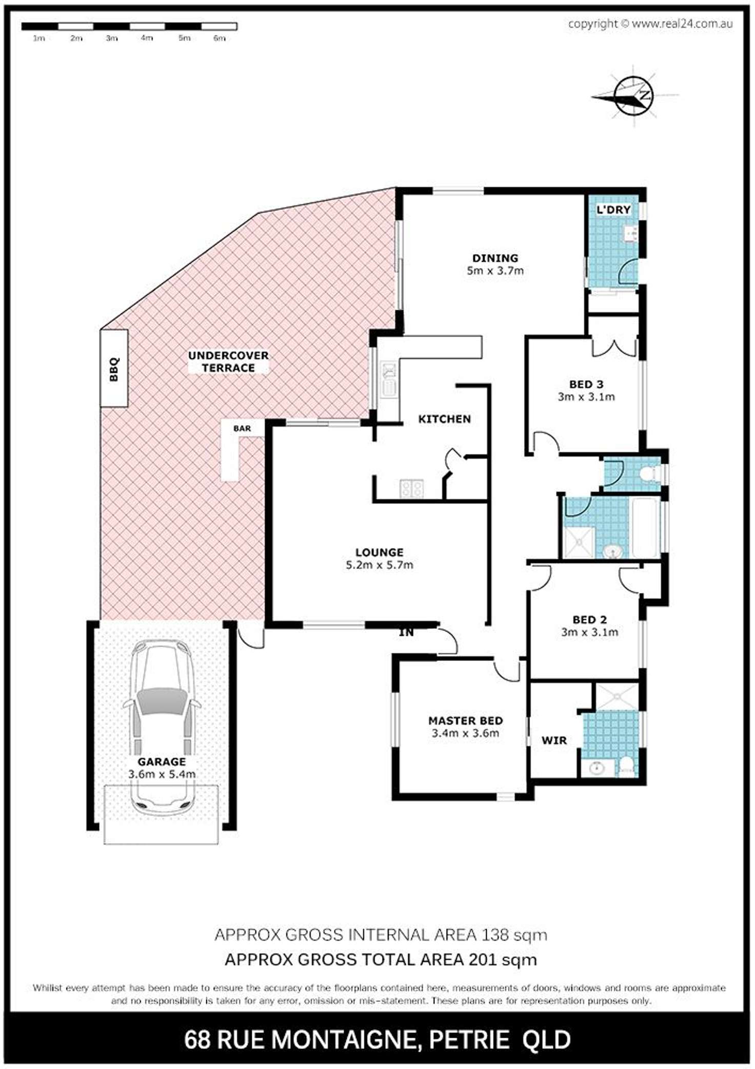 Floorplan of Homely house listing, 68 Rue Montaigne, Petrie QLD 4502