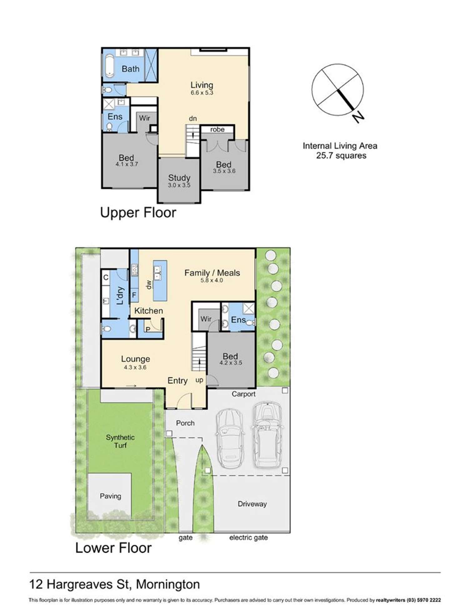Floorplan of Homely house listing, 12 Hargreaves Street, Mornington VIC 3931