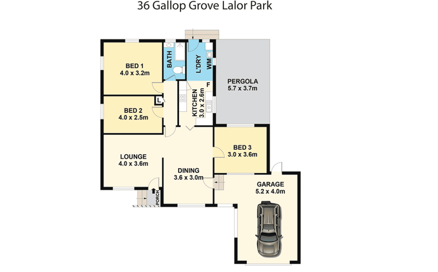 Floorplan of Homely house listing, 36 Gallop Grove, Lalor Park NSW 2147