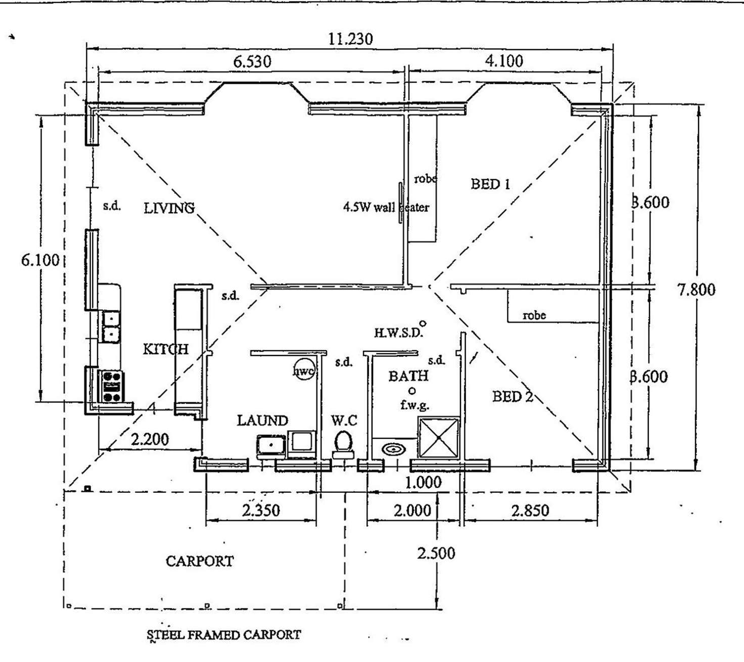 Floorplan of Homely unit listing, 157-159 Weld Street, Beaconsfield TAS 7270