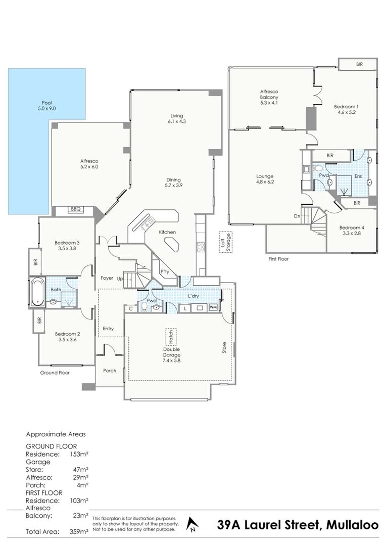 Floorplan of Homely house listing, 39A Laurel Street, Mullaloo WA 6027