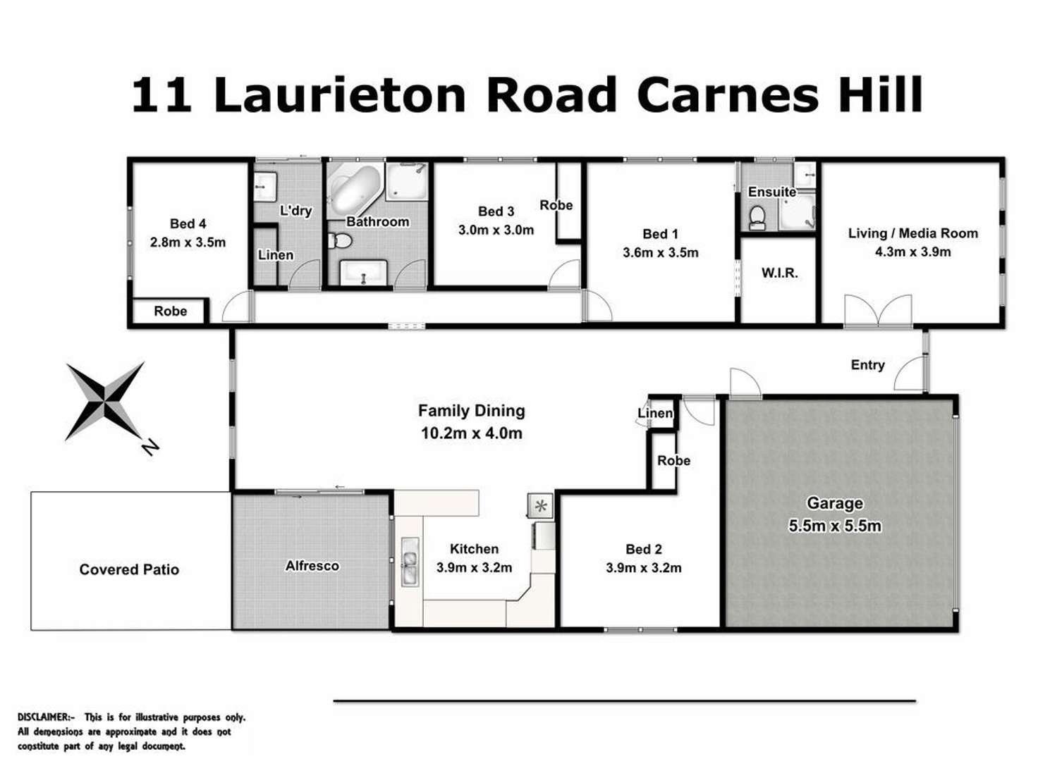 Floorplan of Homely house listing, 11 Laurieton Road, Carnes Hill NSW 2171