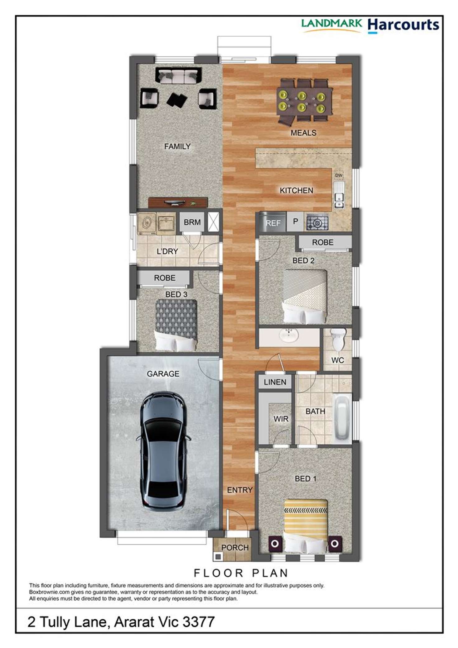 Floorplan of Homely townhouse listing, 2 Tully Lane, Ararat VIC 3377