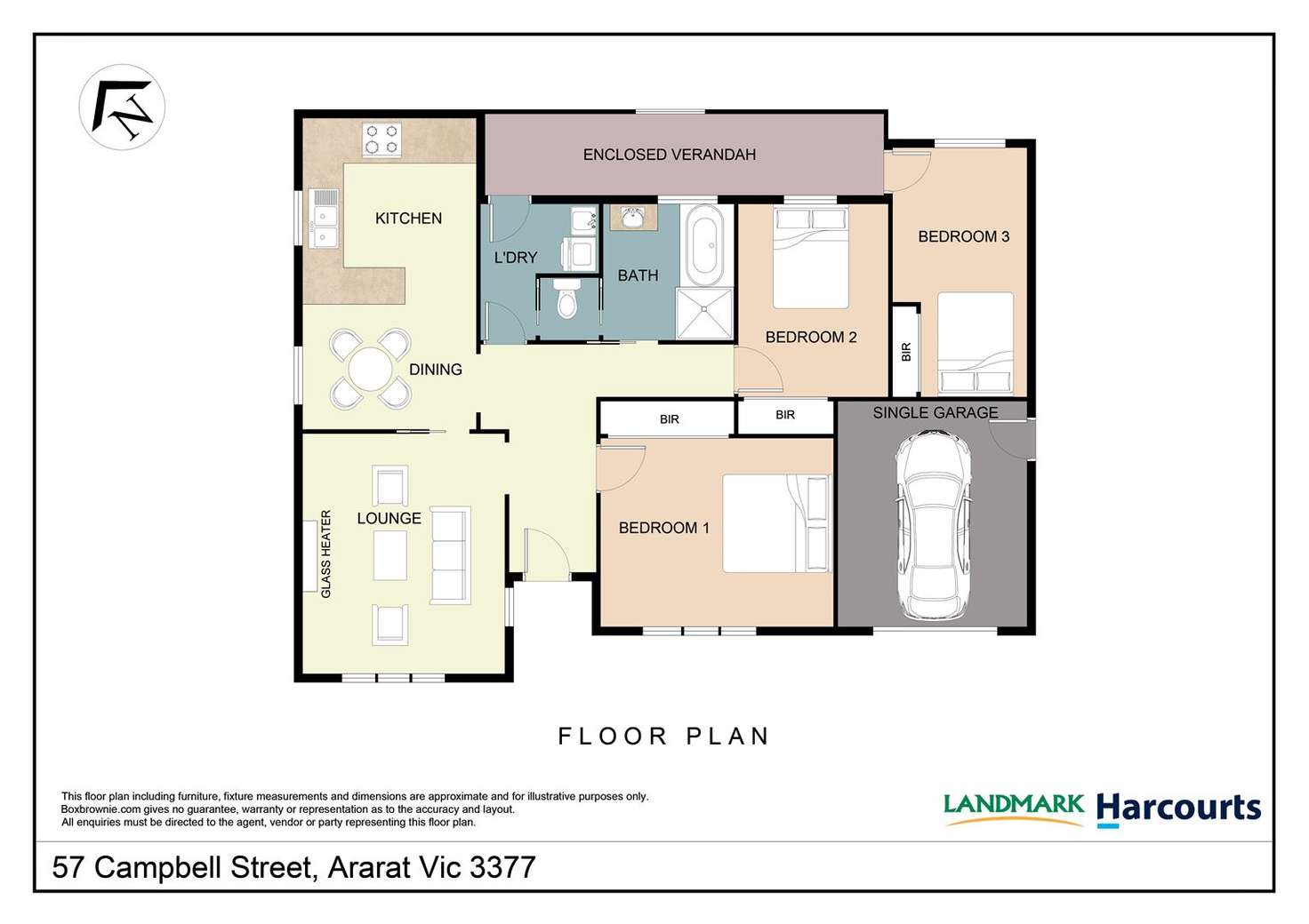 Floorplan of Homely house listing, 57 Campbell Street, Ararat VIC 3377