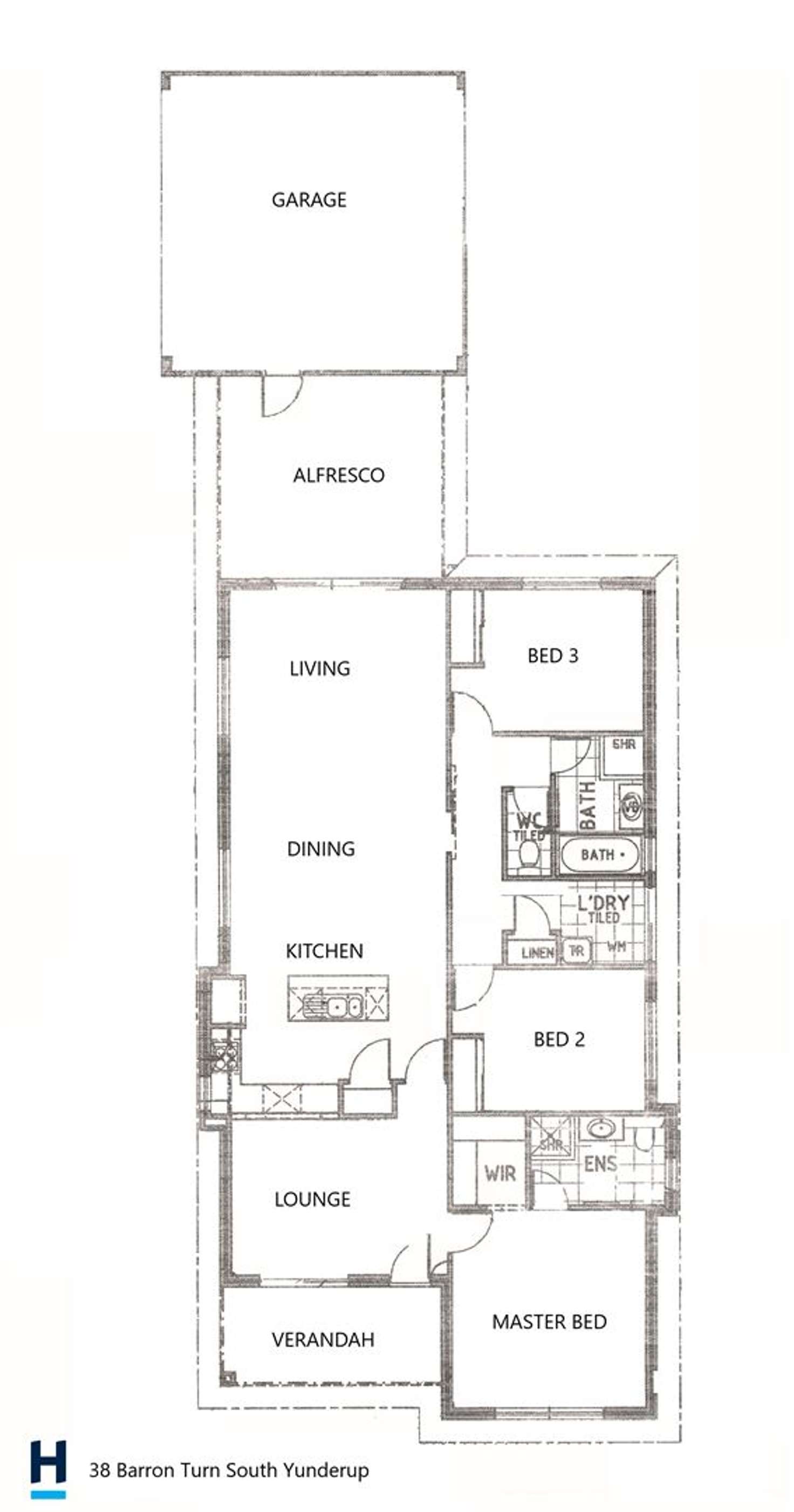 Floorplan of Homely house listing, 38 Barron Turn, South Yunderup WA 6208