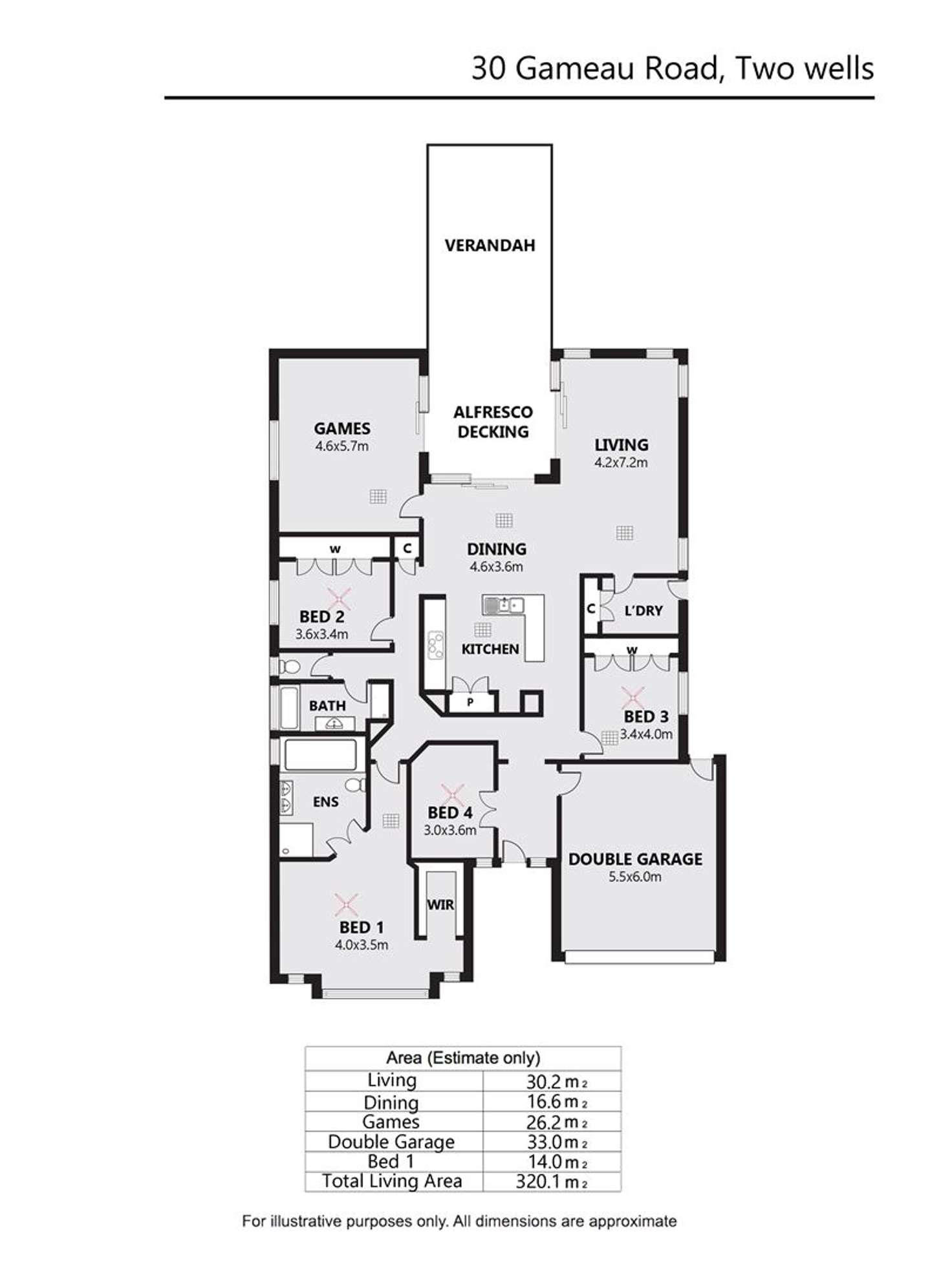 Floorplan of Homely house listing, 30 Gameau Road, Two Wells SA 5501