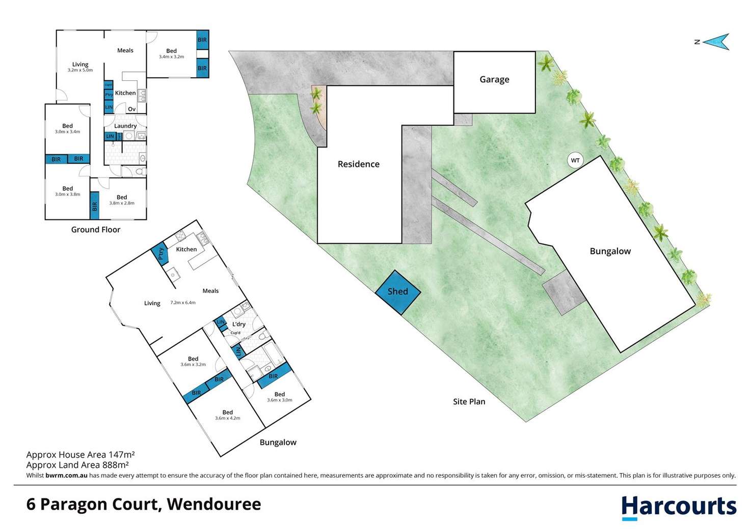 Floorplan of Homely house listing, 6 Paragon Court, Wendouree VIC 3355