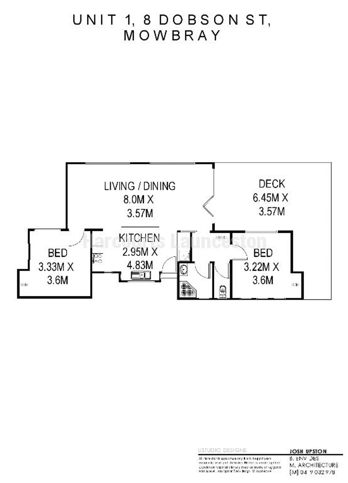 Floorplan of Homely unit listing, 1/18 Dobson Street, Mowbray TAS 7248