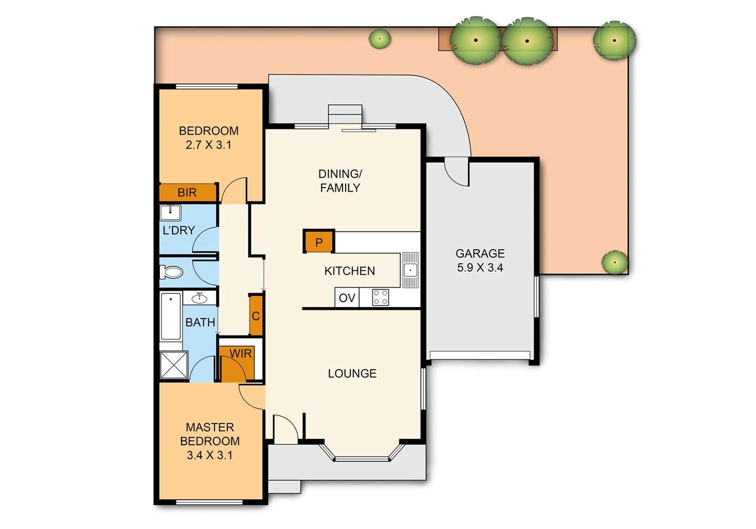 Floorplan of Homely unit listing, 1/12 Pine Crescent, Boronia VIC 3155