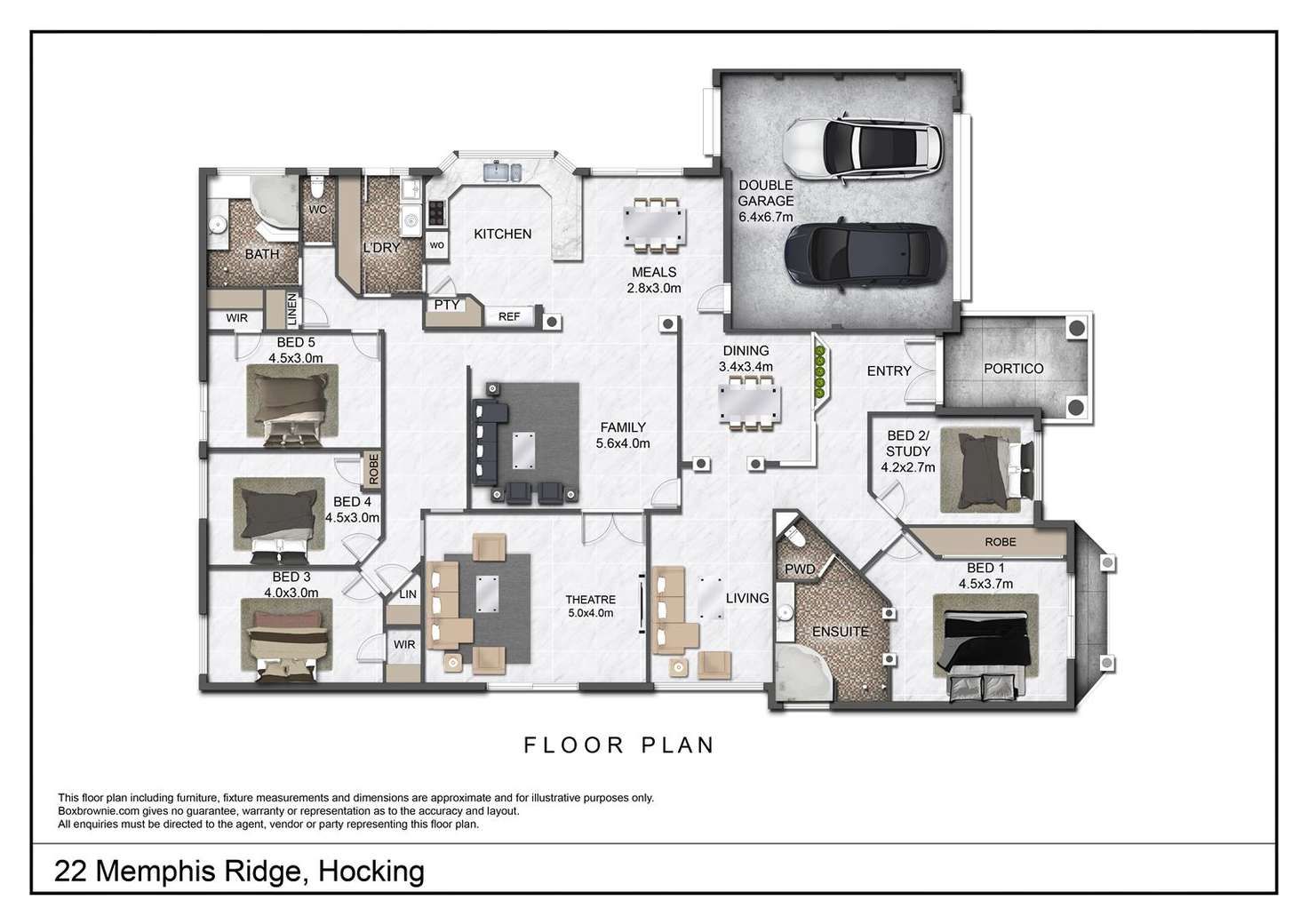Floorplan of Homely house listing, 22 Memphis Ridge, Hocking WA 6065