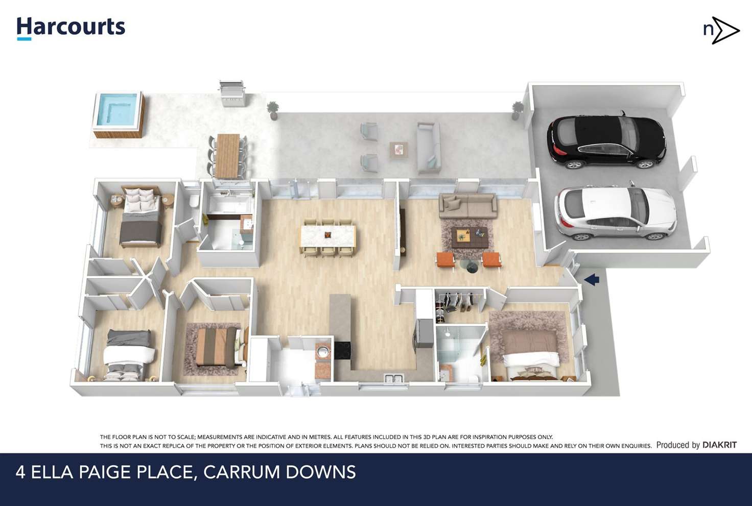 Floorplan of Homely house listing, 4 Ella Paige Place, Carrum Downs VIC 3201