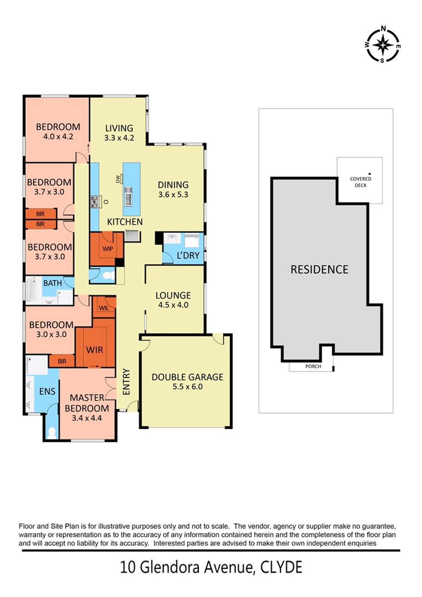 Floorplan of Homely house listing, 10 Glendora Avenue, Clyde VIC 3978
