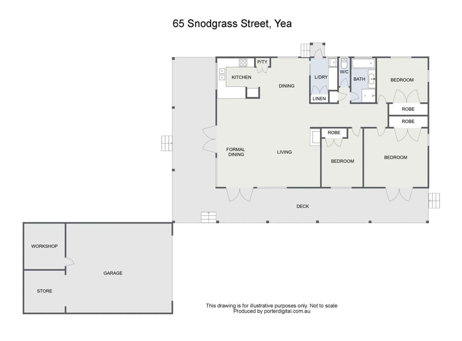 Floorplan of Homely house listing, 65 Snodgrass Street, Yea VIC 3717
