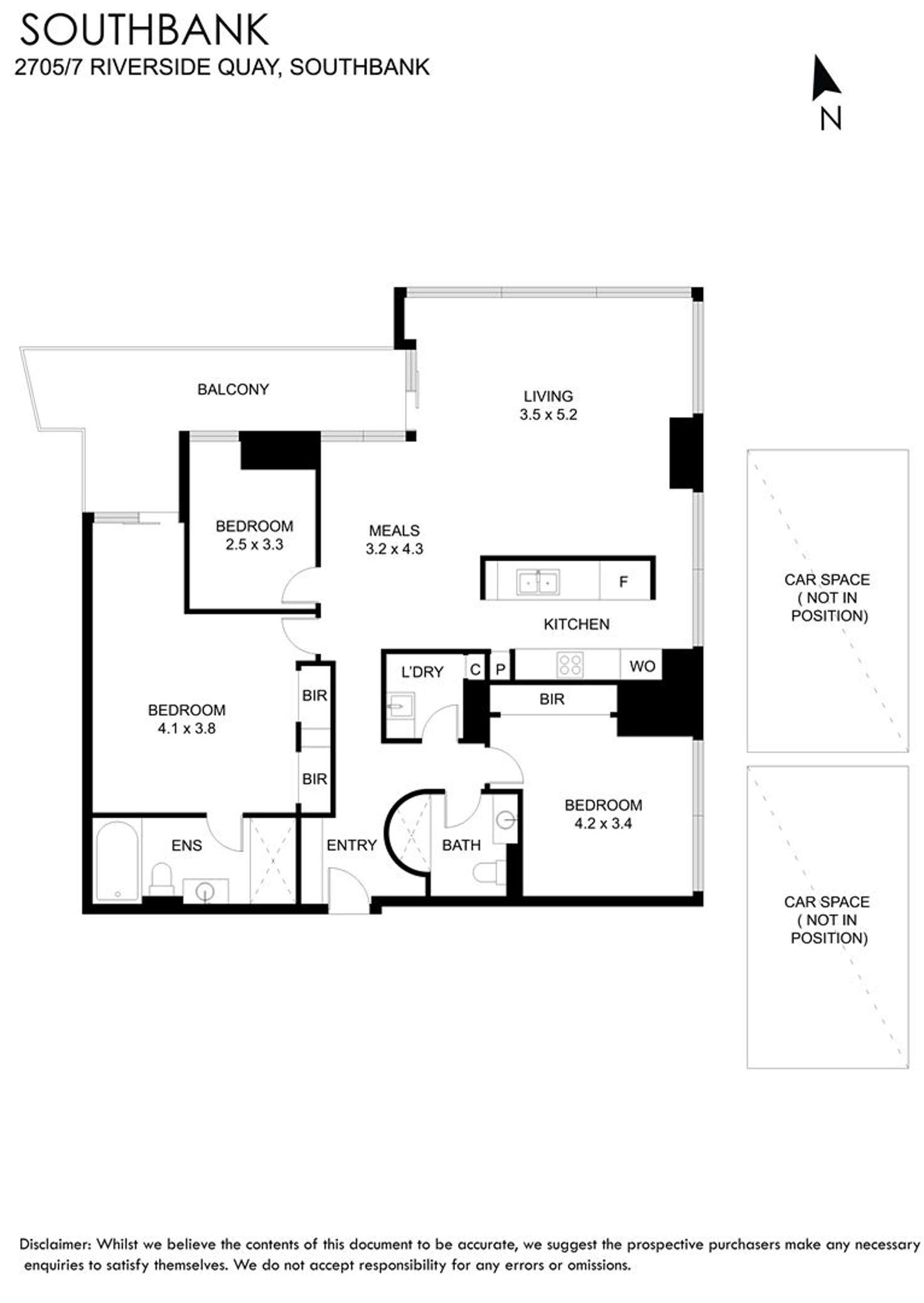 Floorplan of Homely apartment listing, 2705/7 Riverside Quay, Southbank VIC 3006