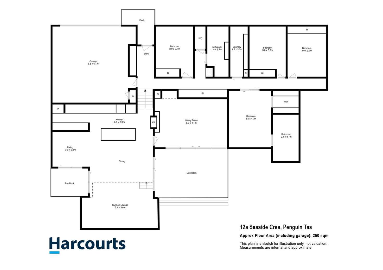 Floorplan of Homely house listing, 12A Seaside Crescent, Penguin TAS 7316