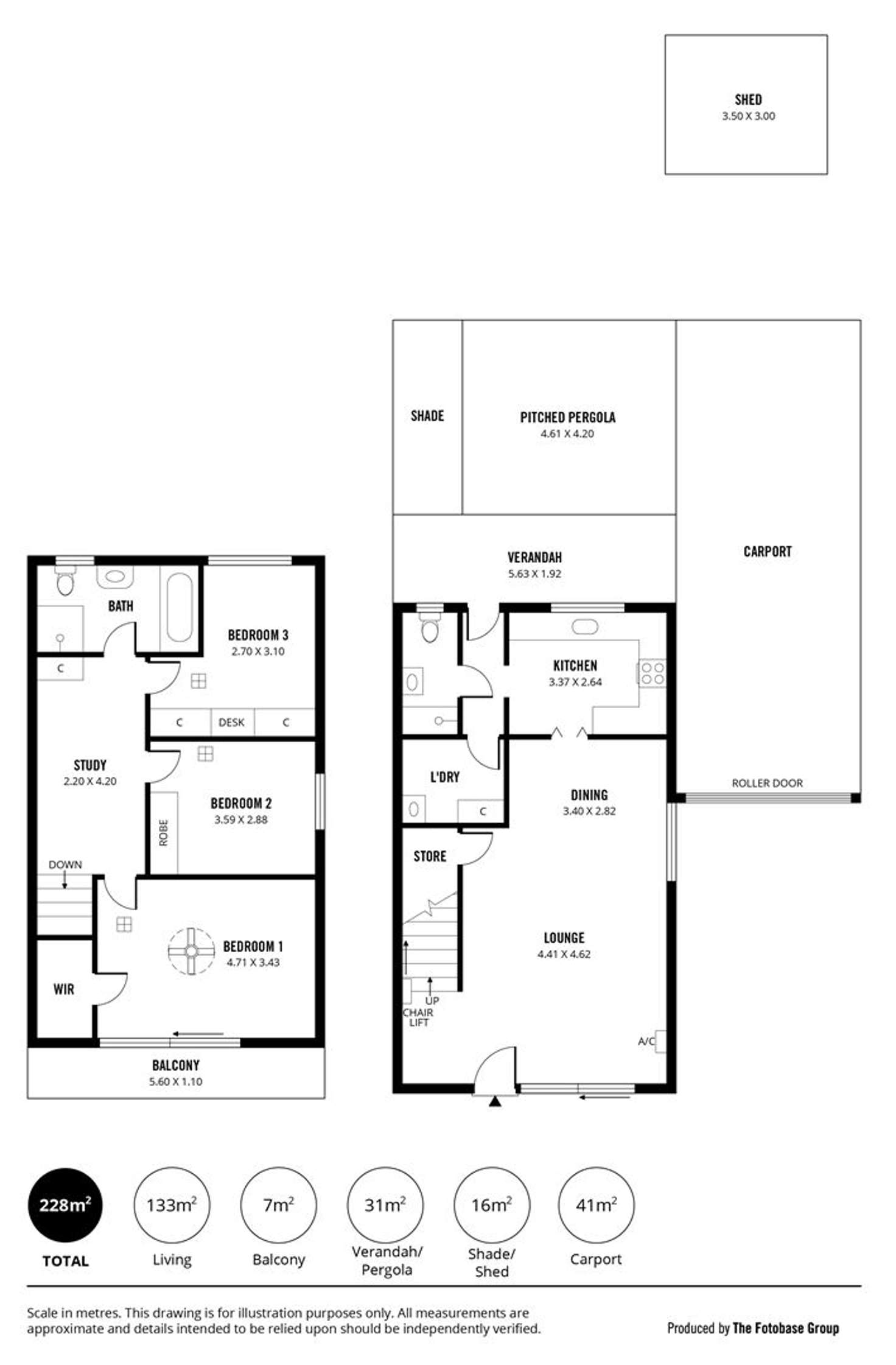 Floorplan of Homely unit listing, 1/16 Revere Drive, North Haven SA 5018