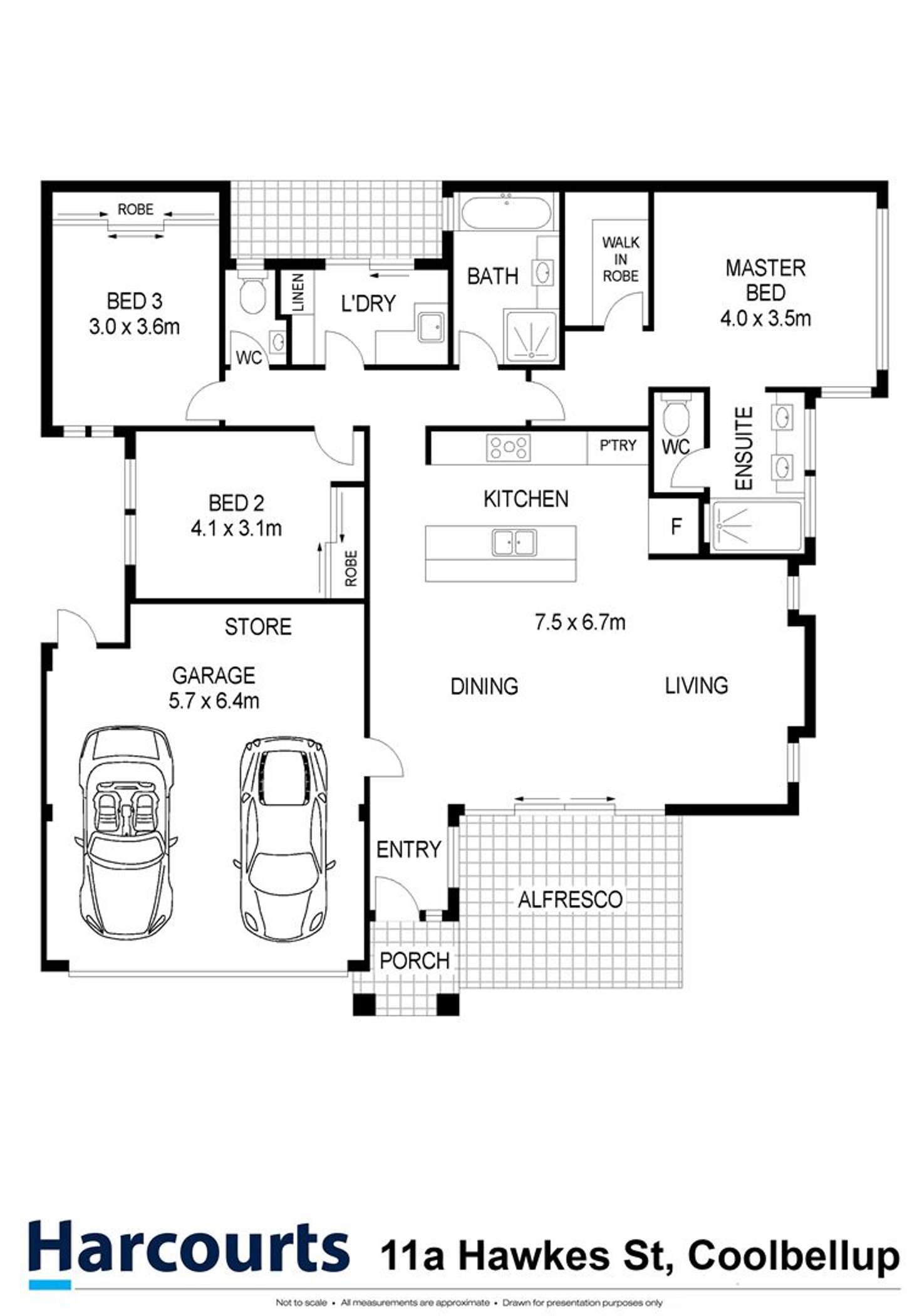 Floorplan of Homely house listing, 11a Hawkes Street, Coolbellup WA 6163
