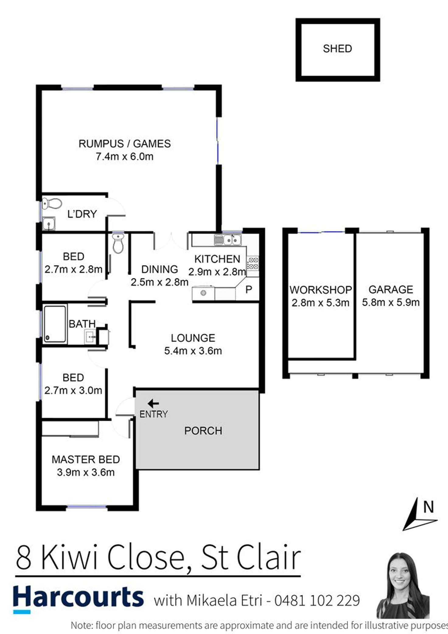 Floorplan of Homely house listing, 8 Kiwi Close, St Clair NSW 2759