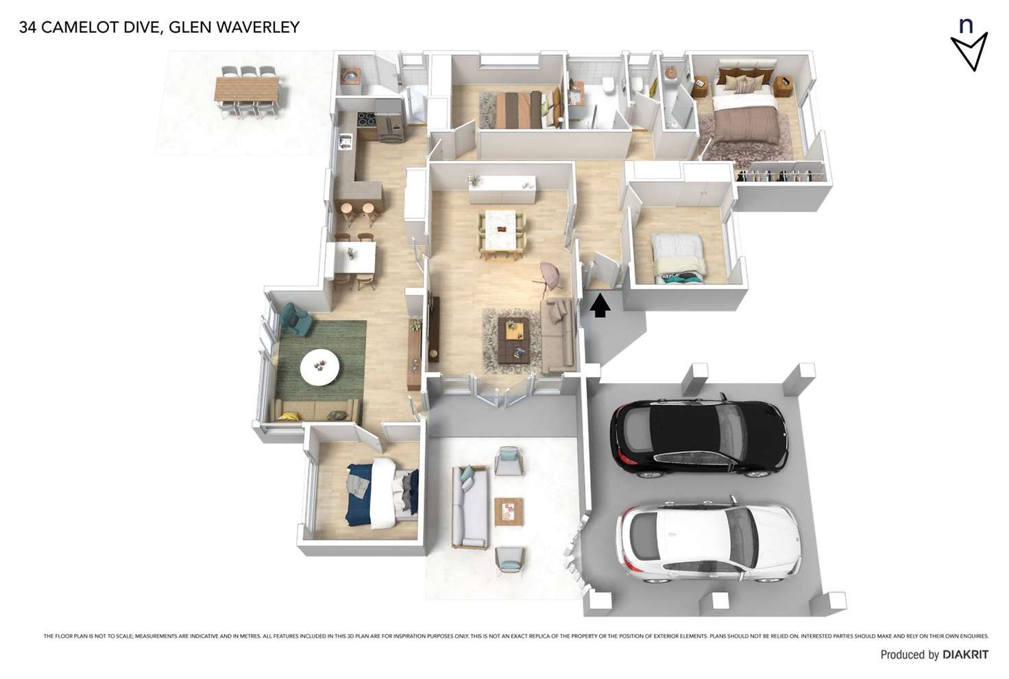 Floorplan of Homely house listing, 34 Camelot Drive, Glen Waverley VIC 3150