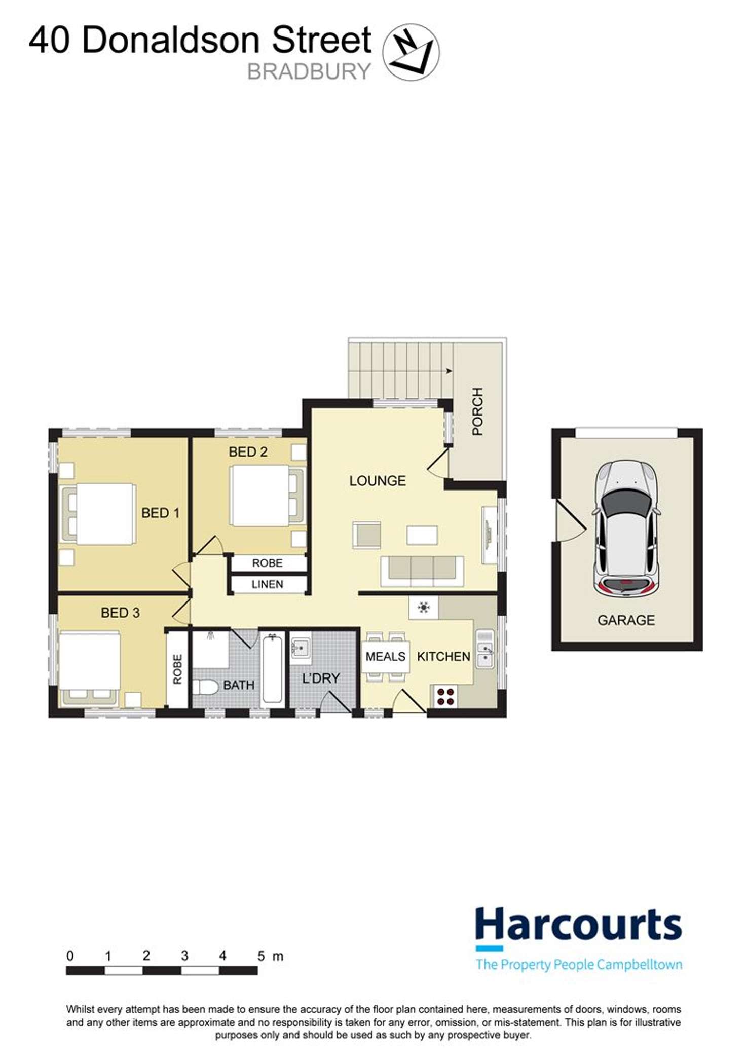 Floorplan of Homely house listing, 40 Donaldson Street, Bradbury NSW 2560