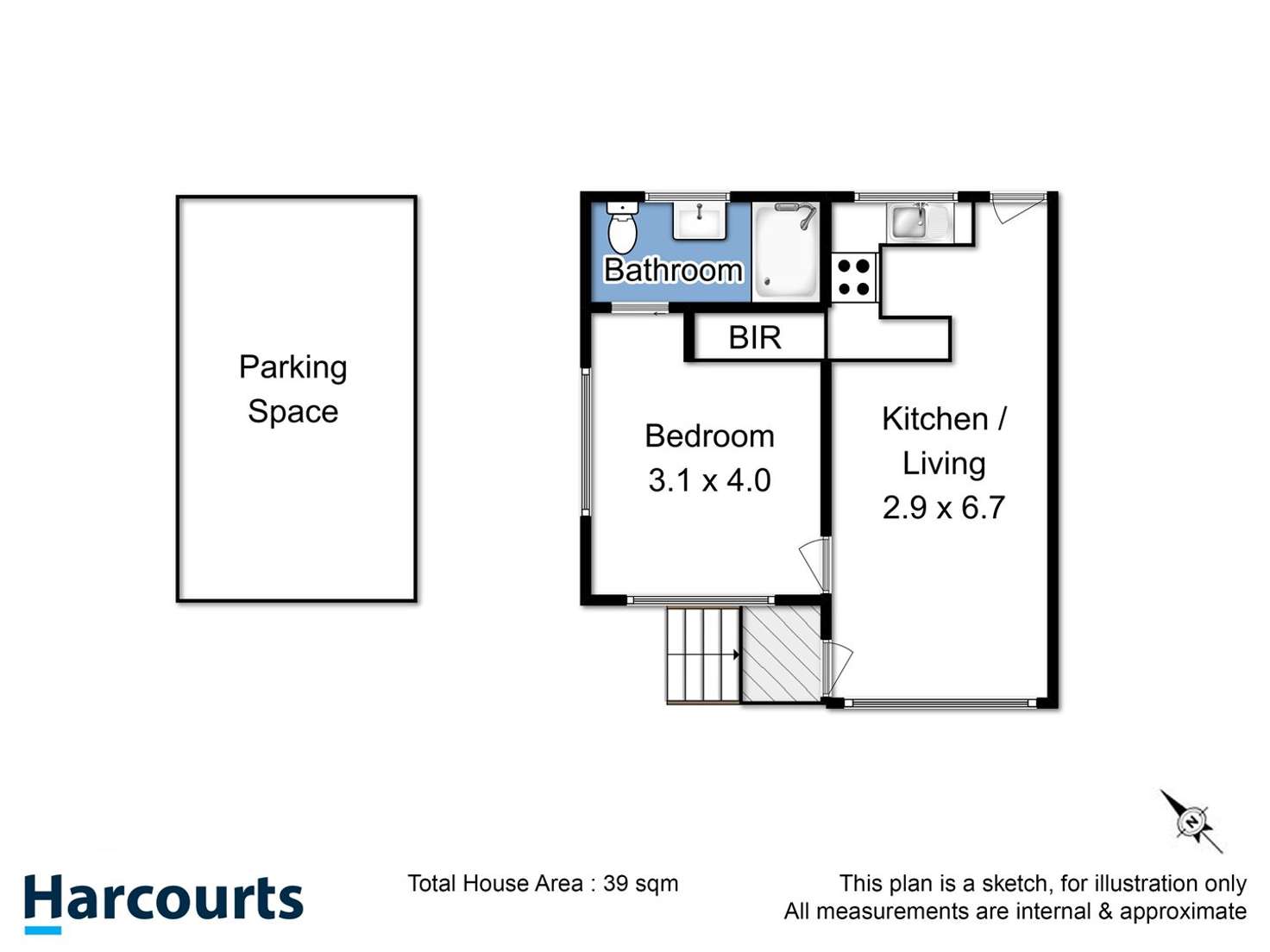 Floorplan of Homely unit listing, 403 Village Drive, Kingston TAS 7050