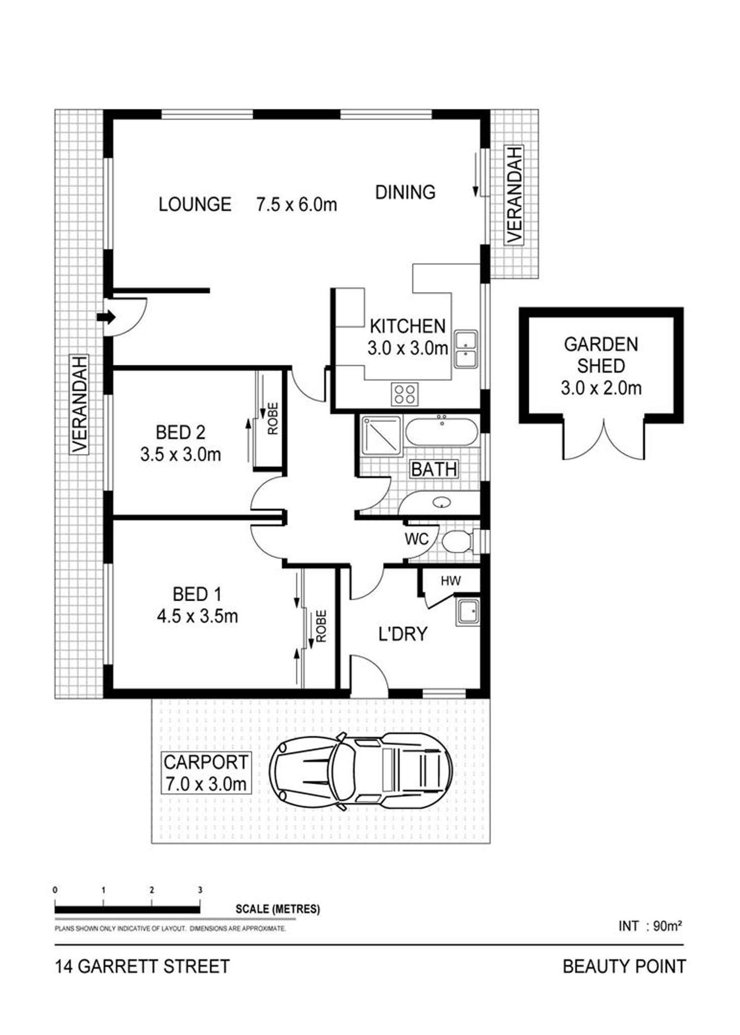 Floorplan of Homely house listing, 14 Garrett Street, Beauty Point TAS 7270