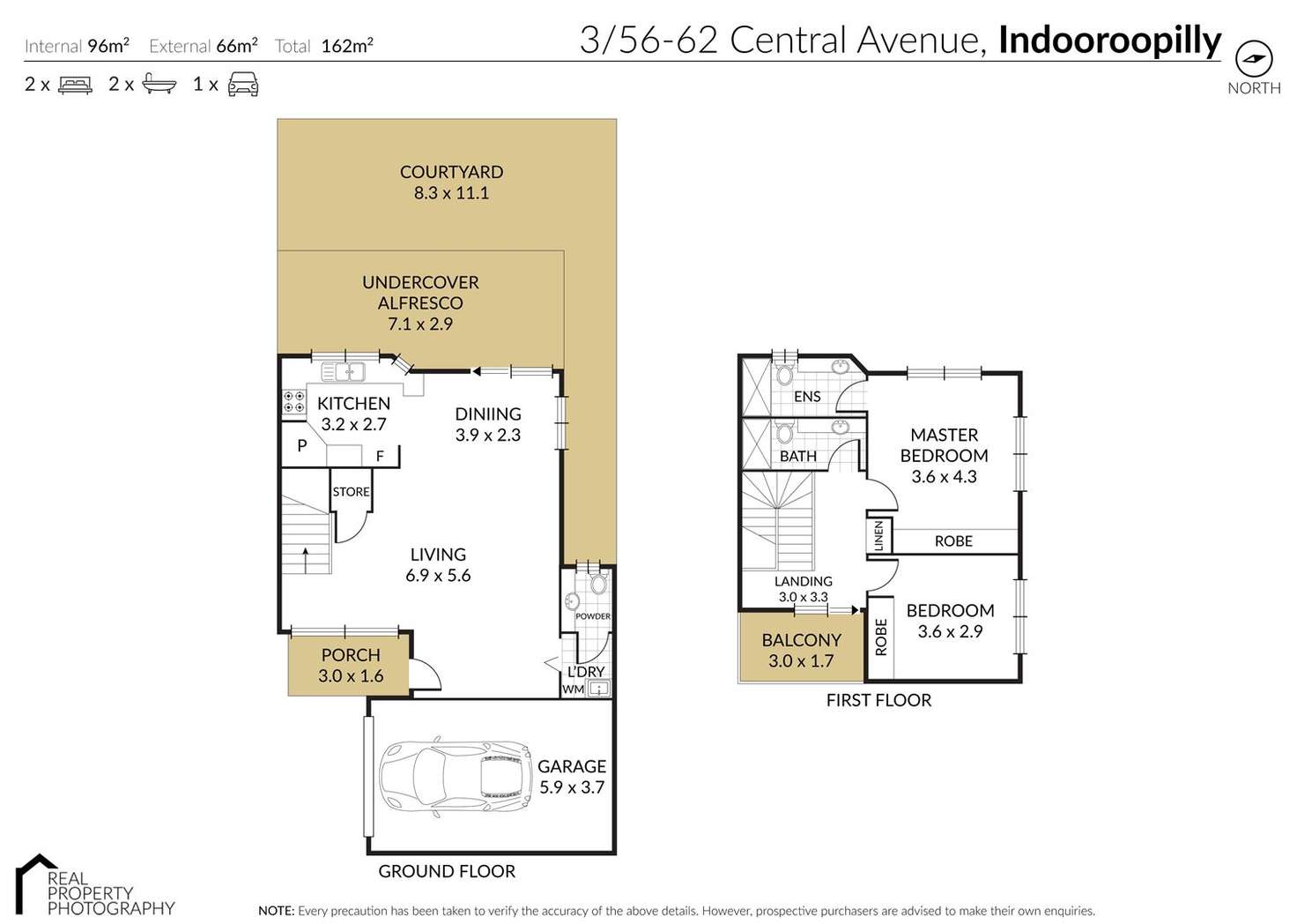 Floorplan of Homely townhouse listing, 3/56-62 Central Avenue, Indooroopilly QLD 4068