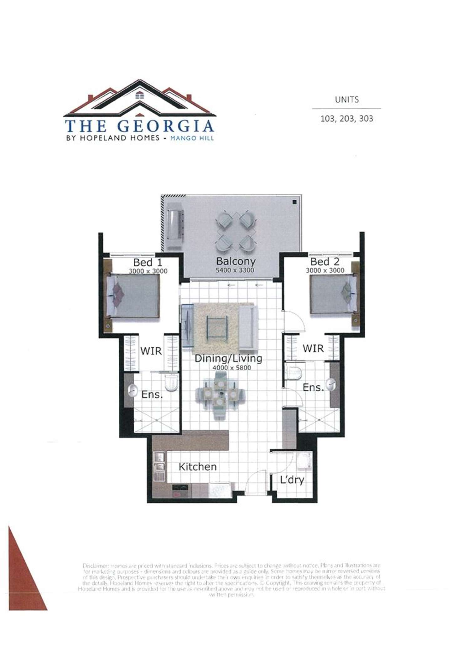 Floorplan of Homely unit listing, 303/15 Betzel Court, Mango Hill QLD 4509
