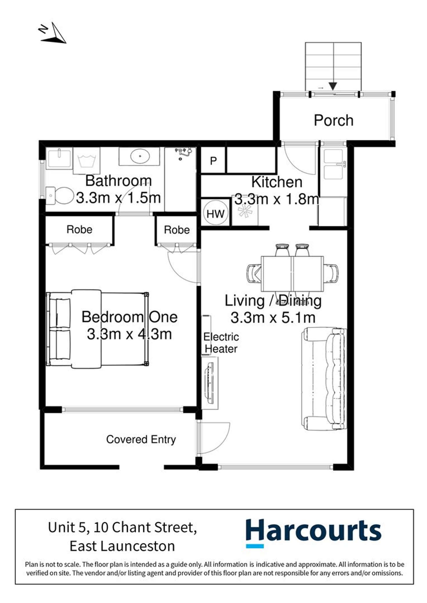 Floorplan of Homely unit listing, 5/10 Chant Street, East Launceston TAS 7250